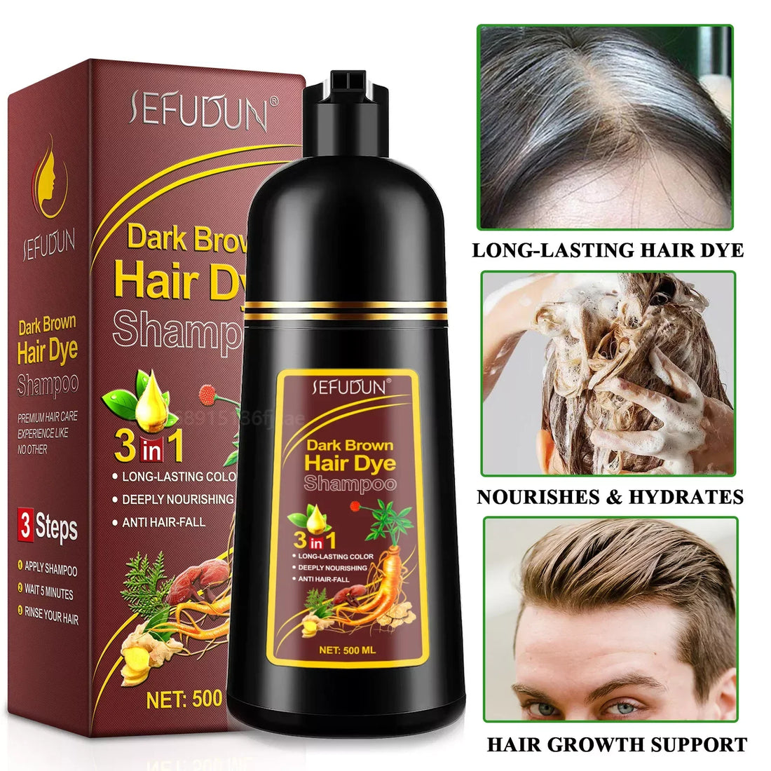 3 In 1 Organic Natural Hair Dye