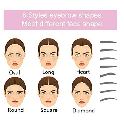 8 In 1 Reusable Eyebrow Stencil